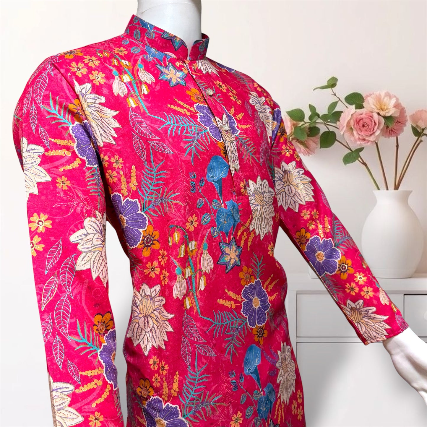 "Mishay" Digital and foil printed kurta.