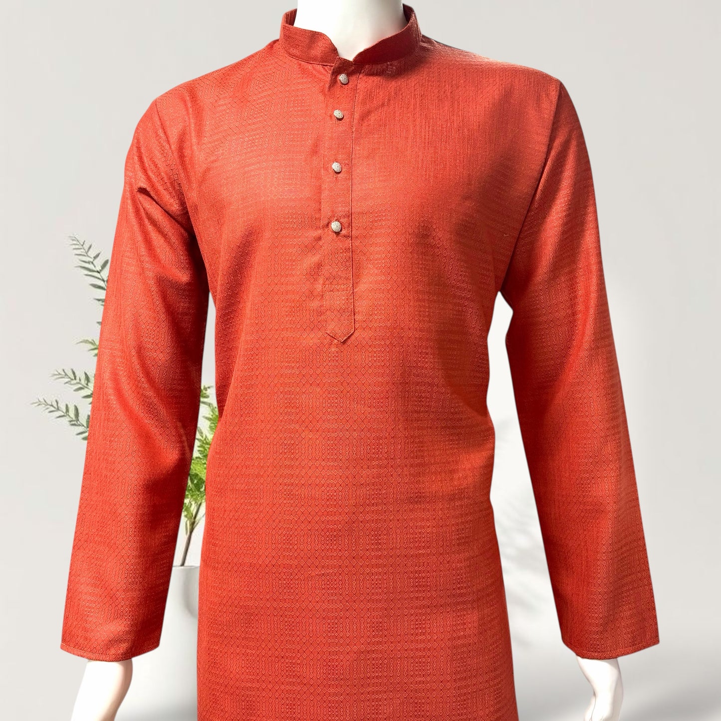 "Rishi" Self weave fabric kurta.