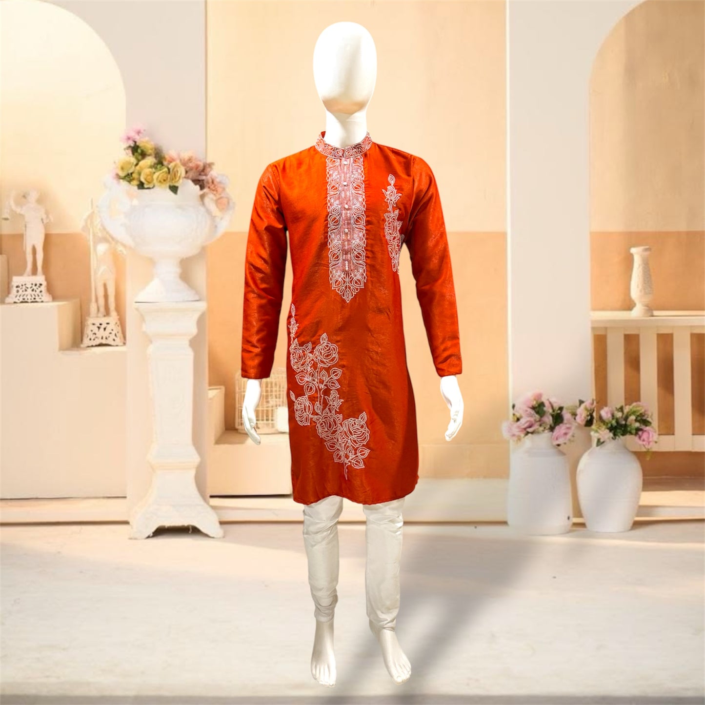 "Dhiaan" Premium embroidered kurta with lining.