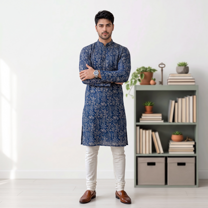 "Aviraj" Premium thread and sequins work kurta and lining.