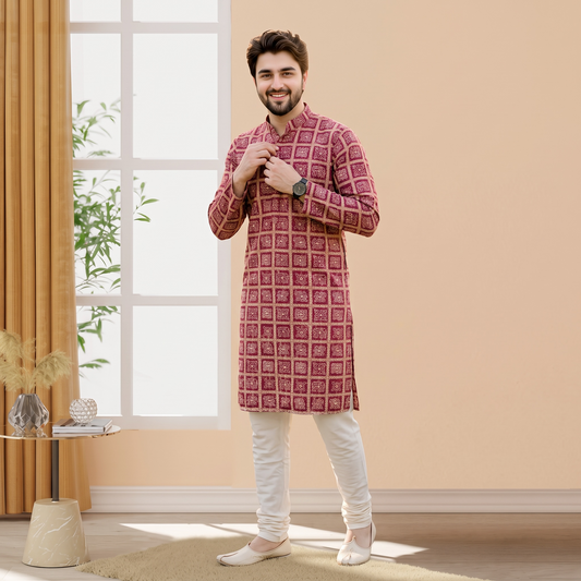 "Shlok" Bandhani Kurta.