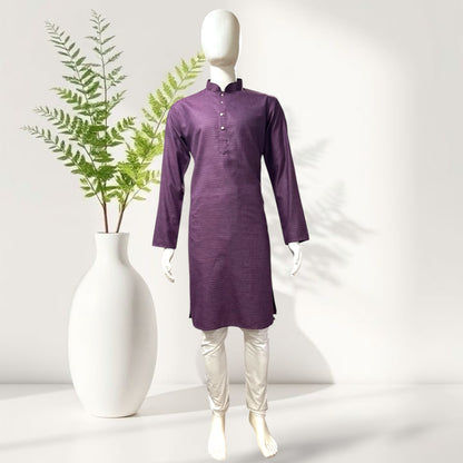 "Rishi" Self weave fabric kurta.