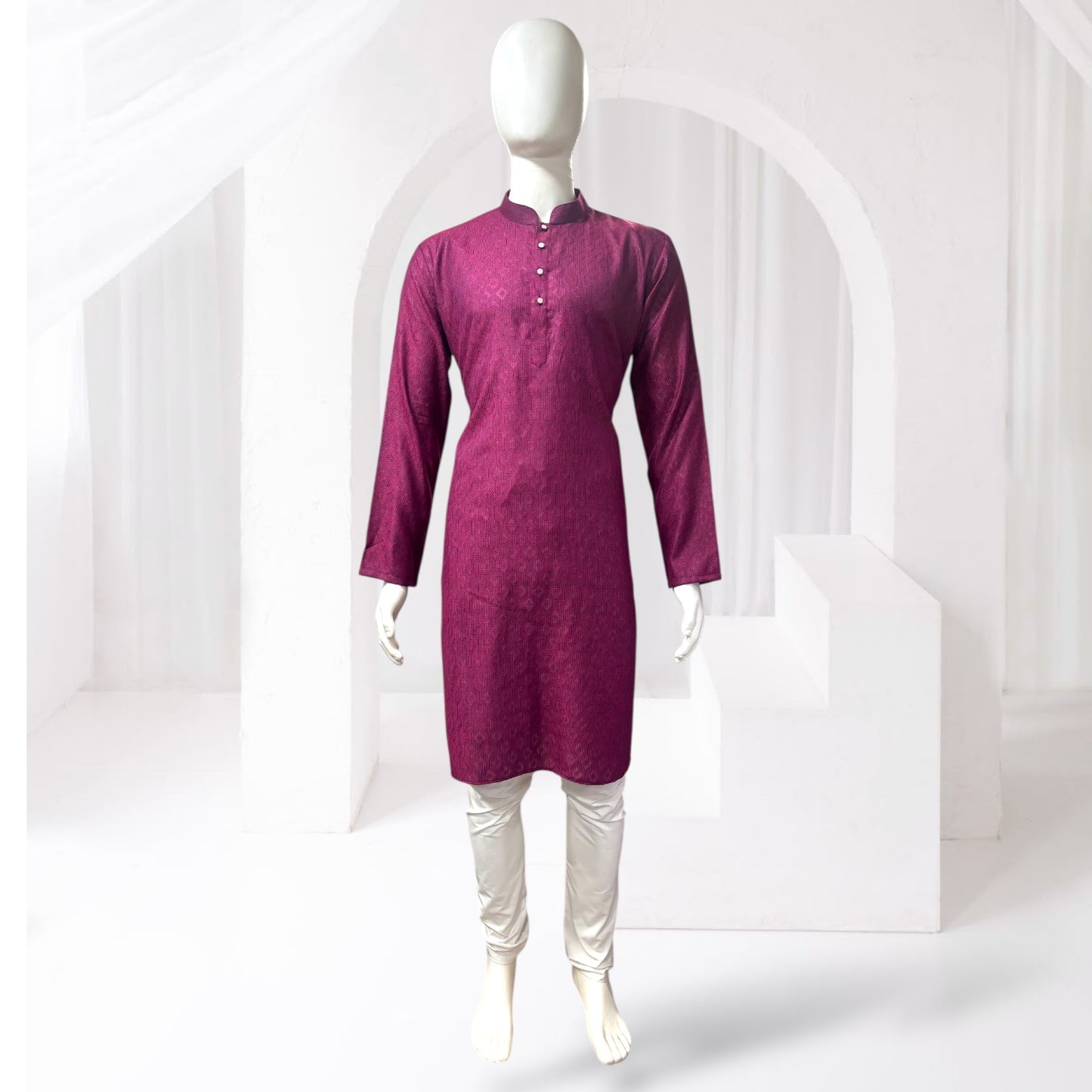 "Tarav" Self weave fabric kurta.