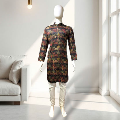 "Shelak" Premium digital printed kurta with foil.