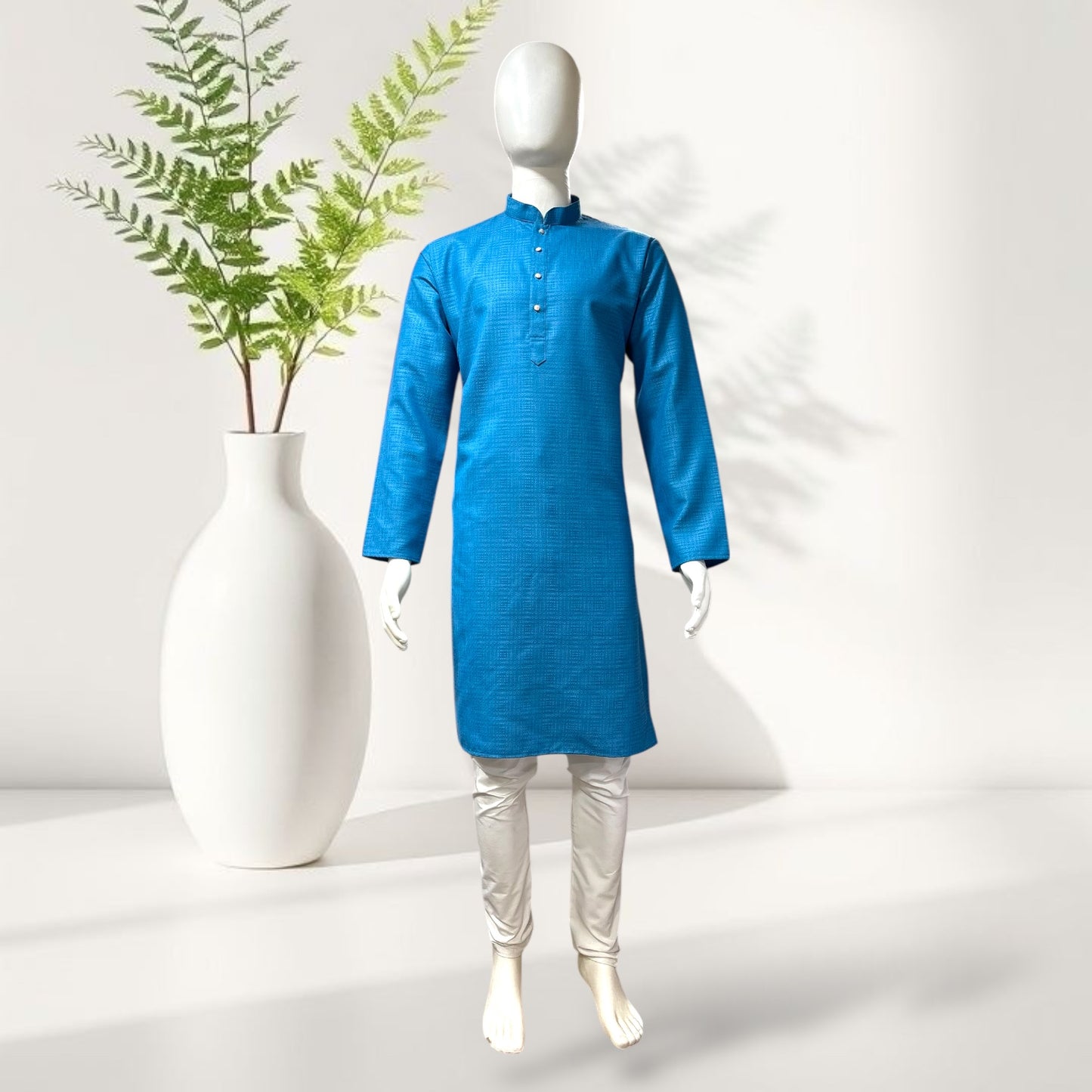 "Rishi" Self weave fabric kurta.