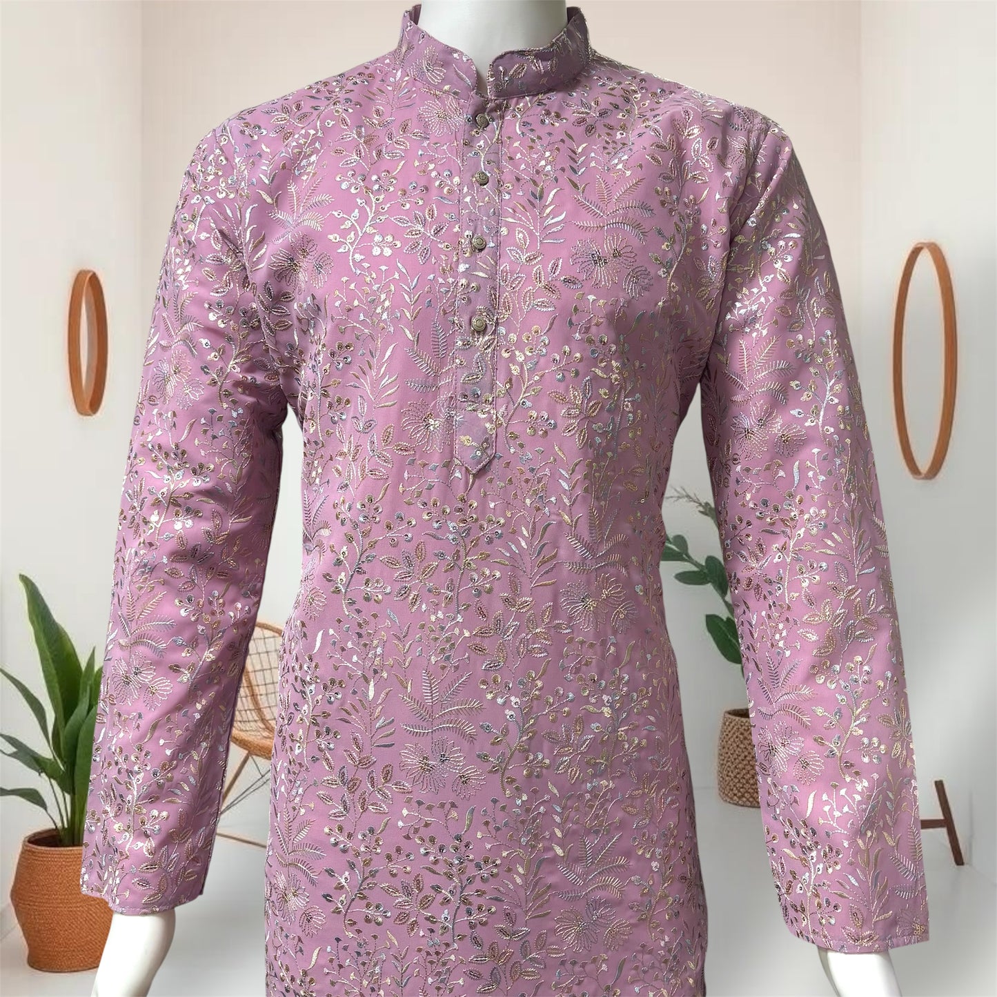 "Aviraj" Premium thread and sequins work kurta and lining.