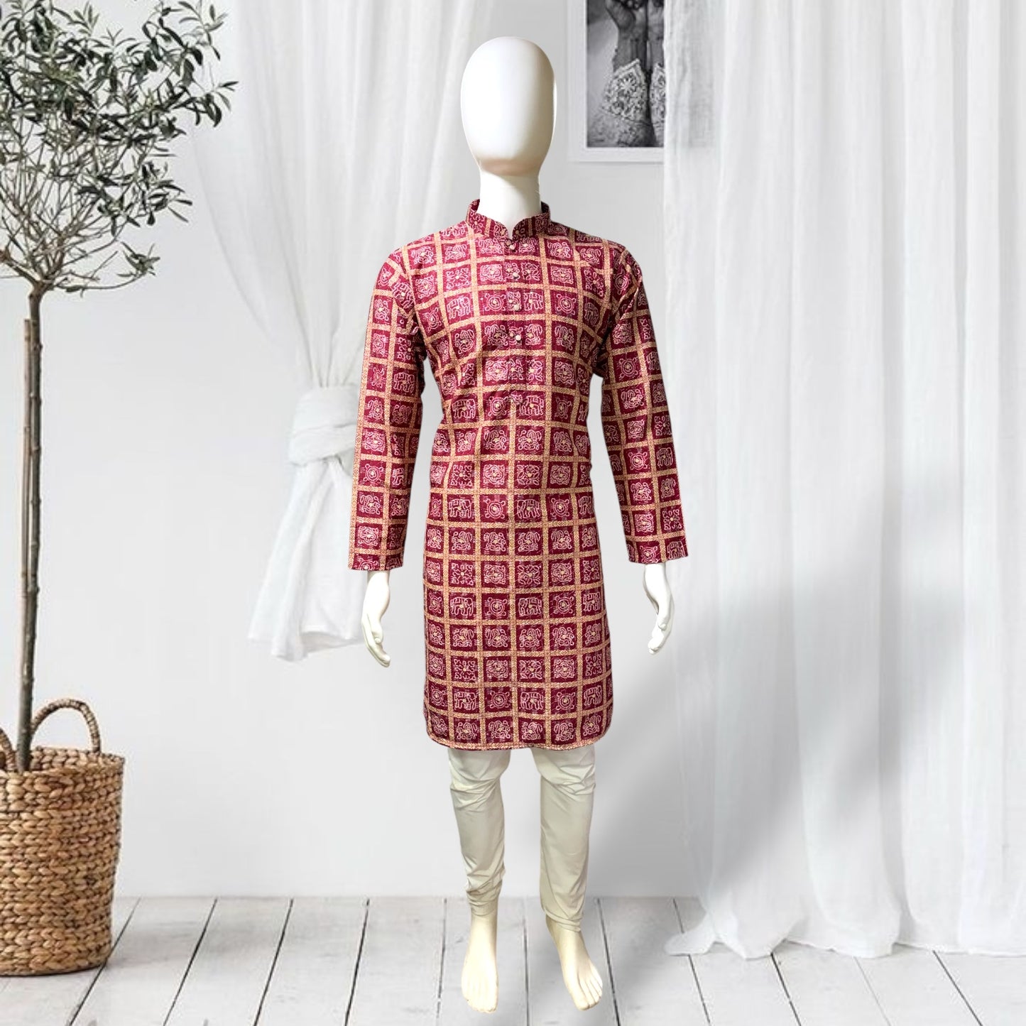 "Shlok" Bandhani Kurta.