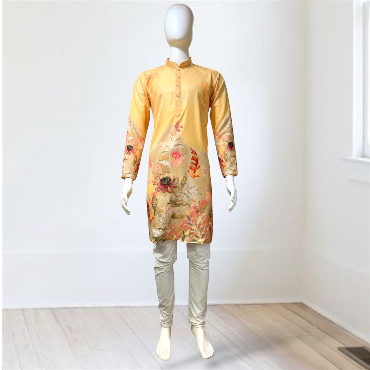 "Nirav" Designer digital printed kurta with foil print.