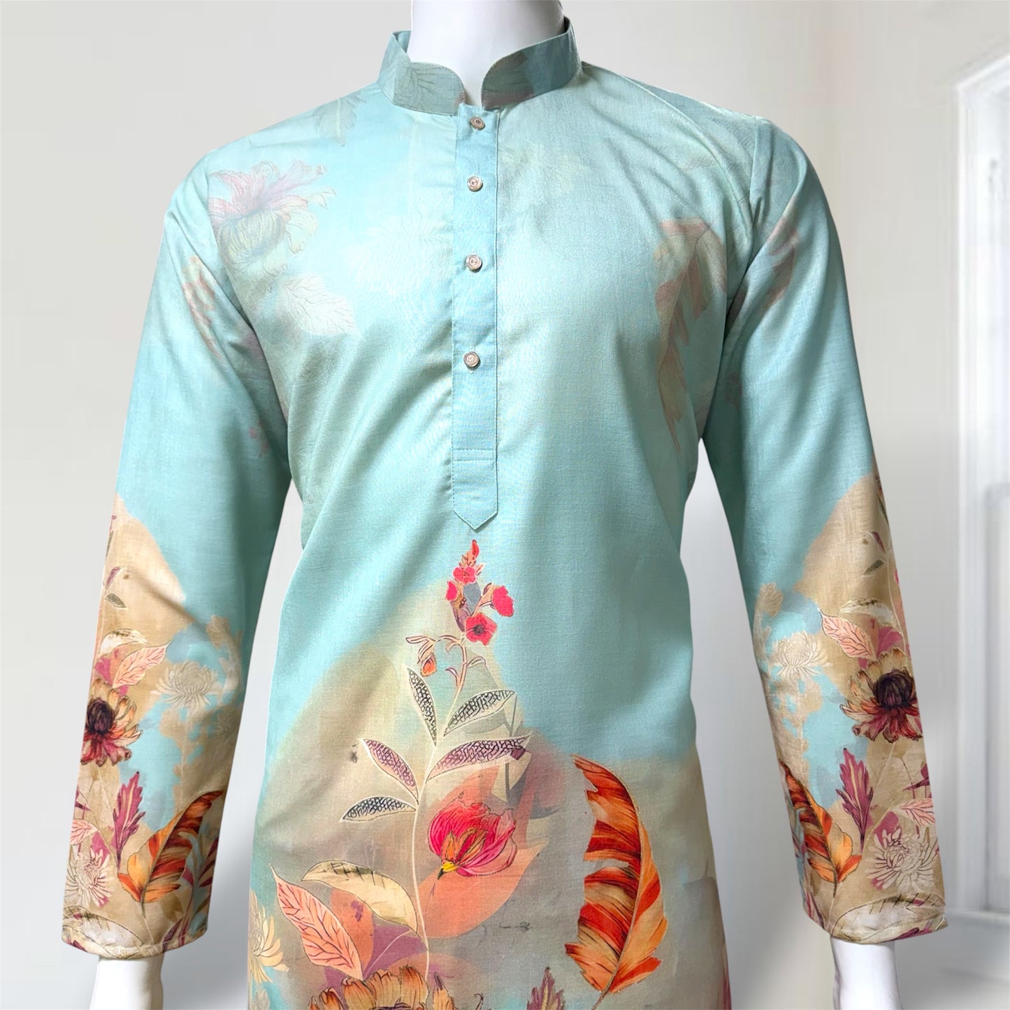 "Nirav" Designer digital printed kurta with foil print.