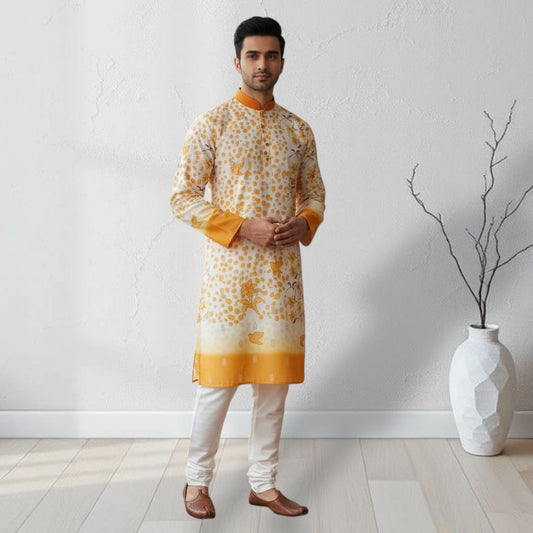 "Piyush" Premium digital printed kurta with lining.