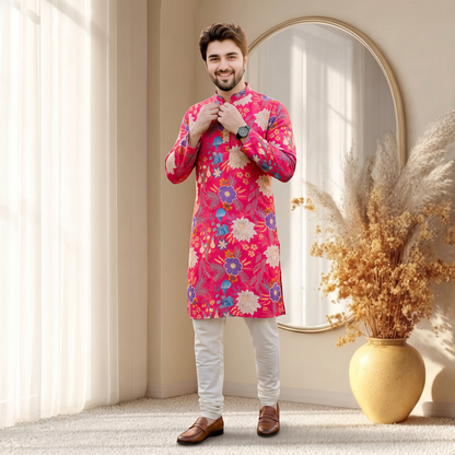 "Mishay" Digital and foil printed kurta.