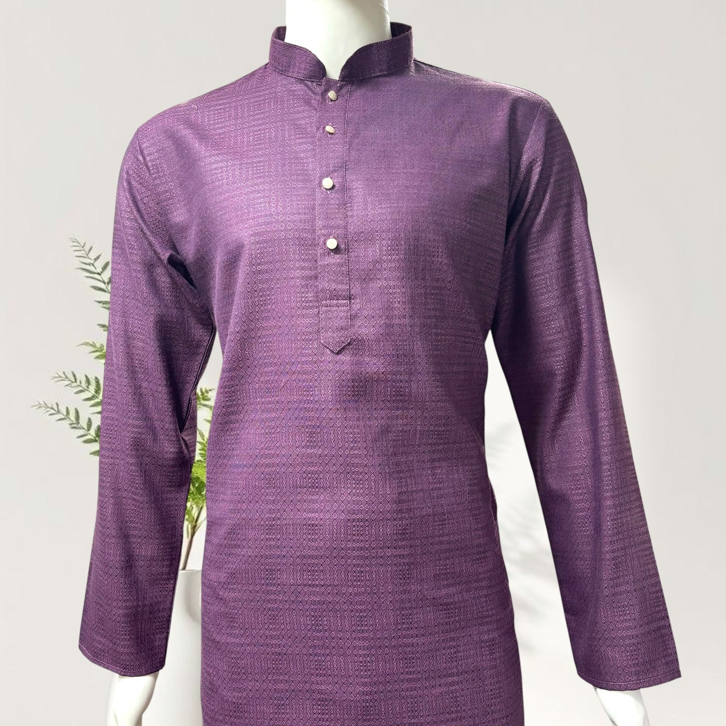 "Rishi" Self weave fabric kurta.