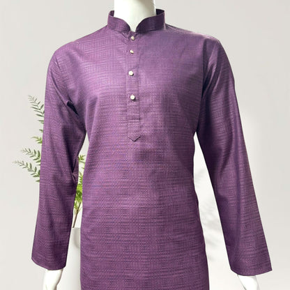 "Rishi" Self weave fabric kurta.