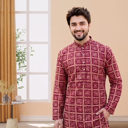 "Shlok" Bandhani Kurta.