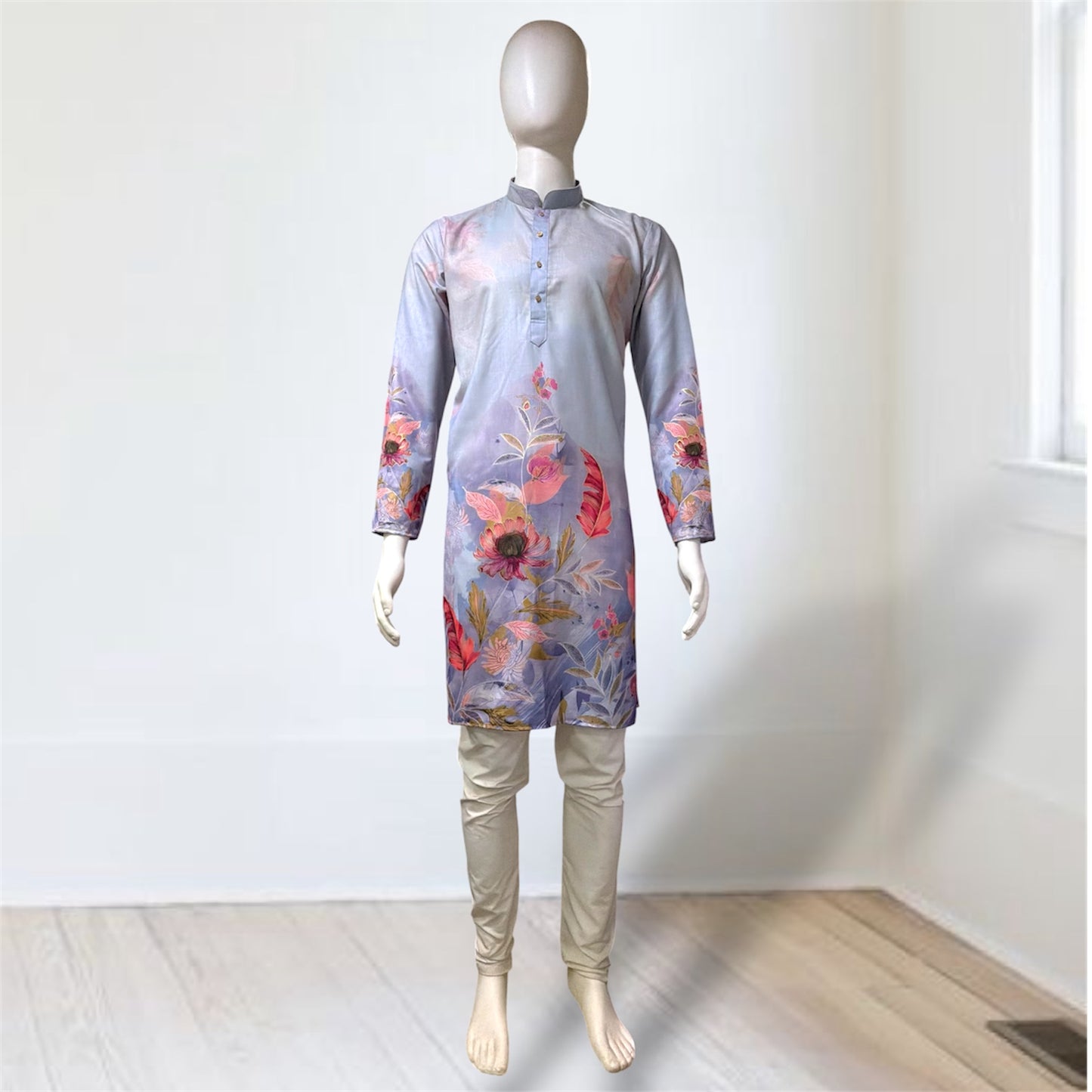 "Nirav" Designer digital printed kurta with foil print.