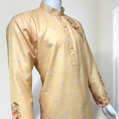"Ajay" Premium digital and foil printed kurta.