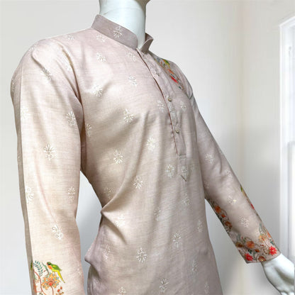 "Ajay" Premium digital and foil printed kurta.