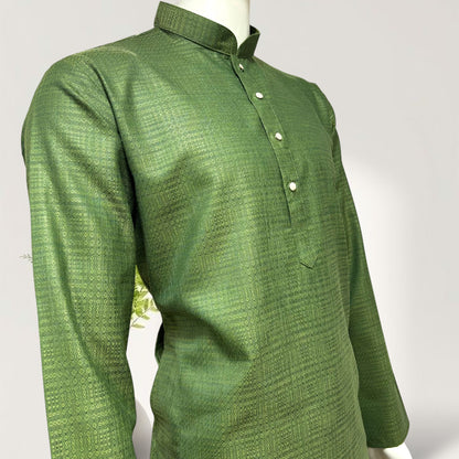 "Rishi" Self weave fabric kurta.