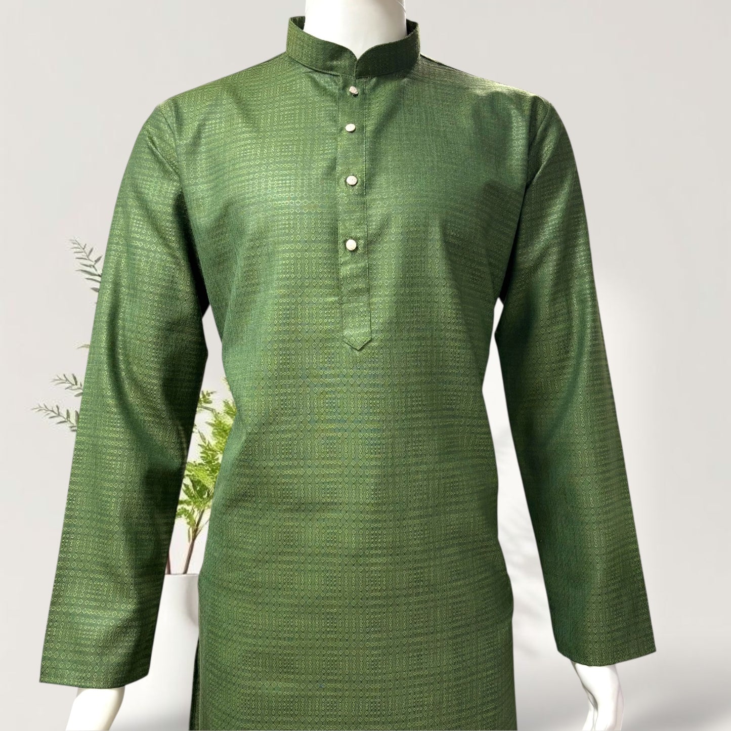"Rishi" Self weave fabric kurta.