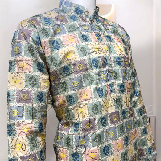 "Kiyansh" Premium digital printed kurta with thread and sequins work