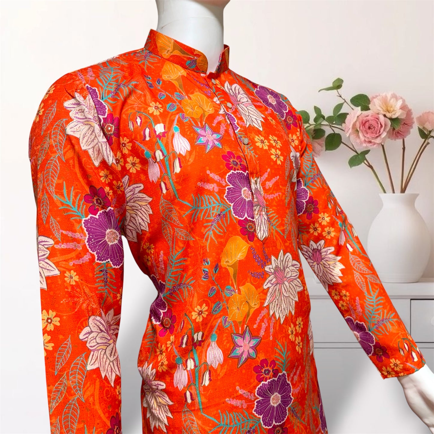 "Mishay" Digital and foil printed kurta.