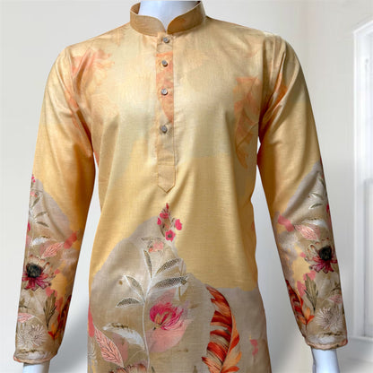 "Nirav" Designer digital printed kurta with foil print.