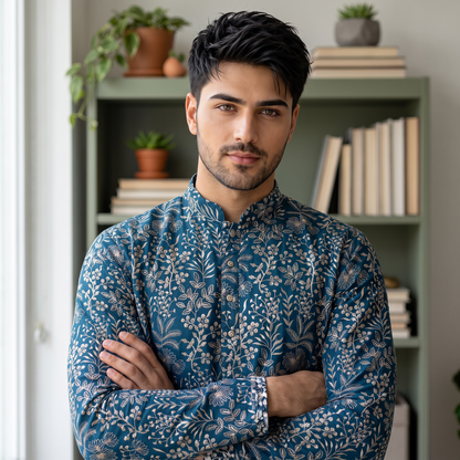 "Aviraj" Premium thread and sequins work kurta and lining.