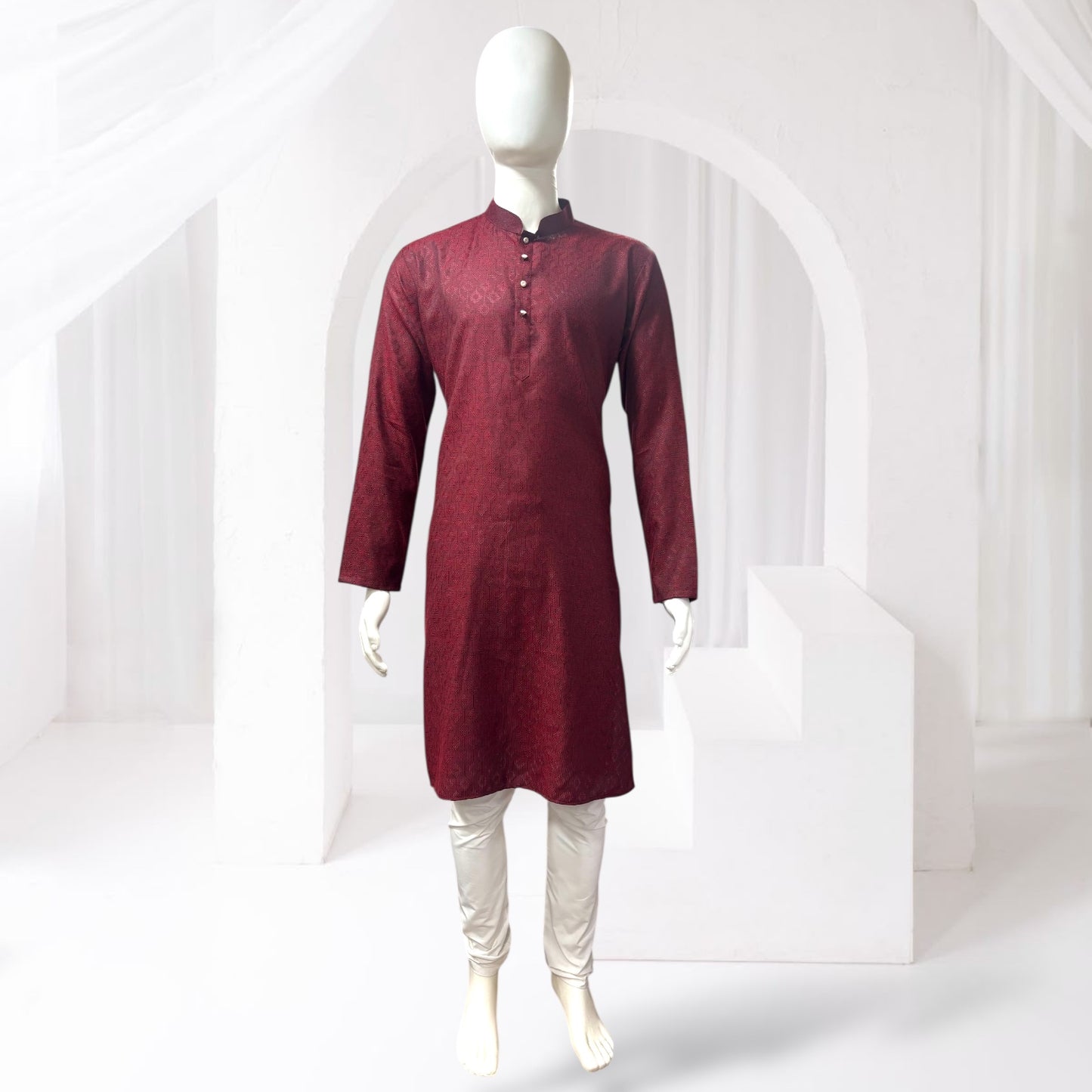 "Tarav" Self weave fabric kurta.