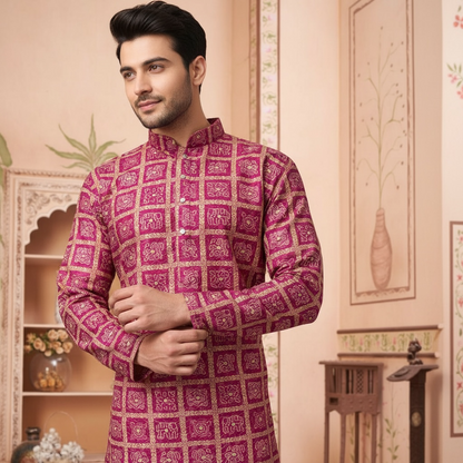 "Shlok" Bandhani Kurta.