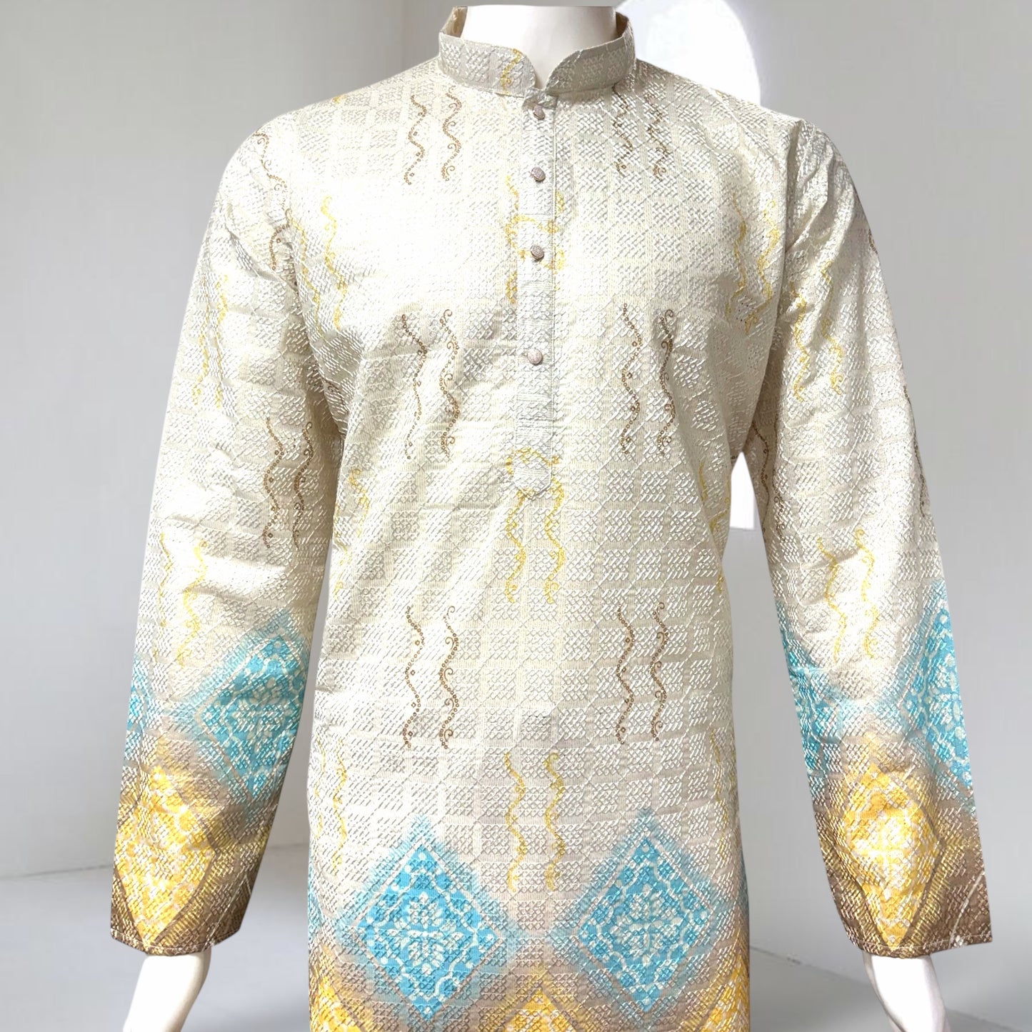 "Nihal" Premium border printed kurta with thread work