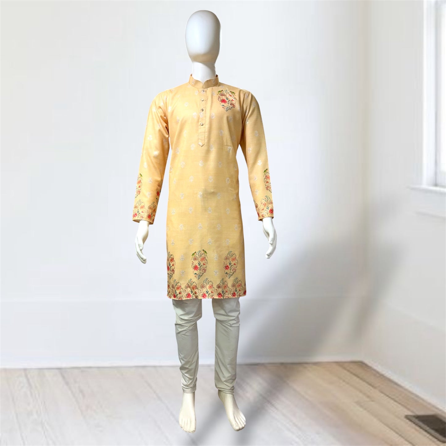 "Ajay" Premium digital and foil printed kurta.