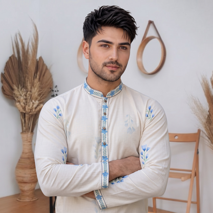 "Shivam" Designer digital printed cotton kurta.