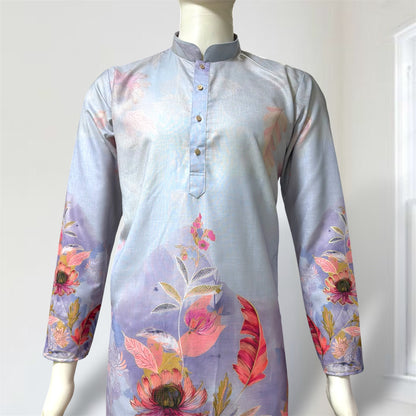 "Nirav" Designer digital printed kurta with foil print.