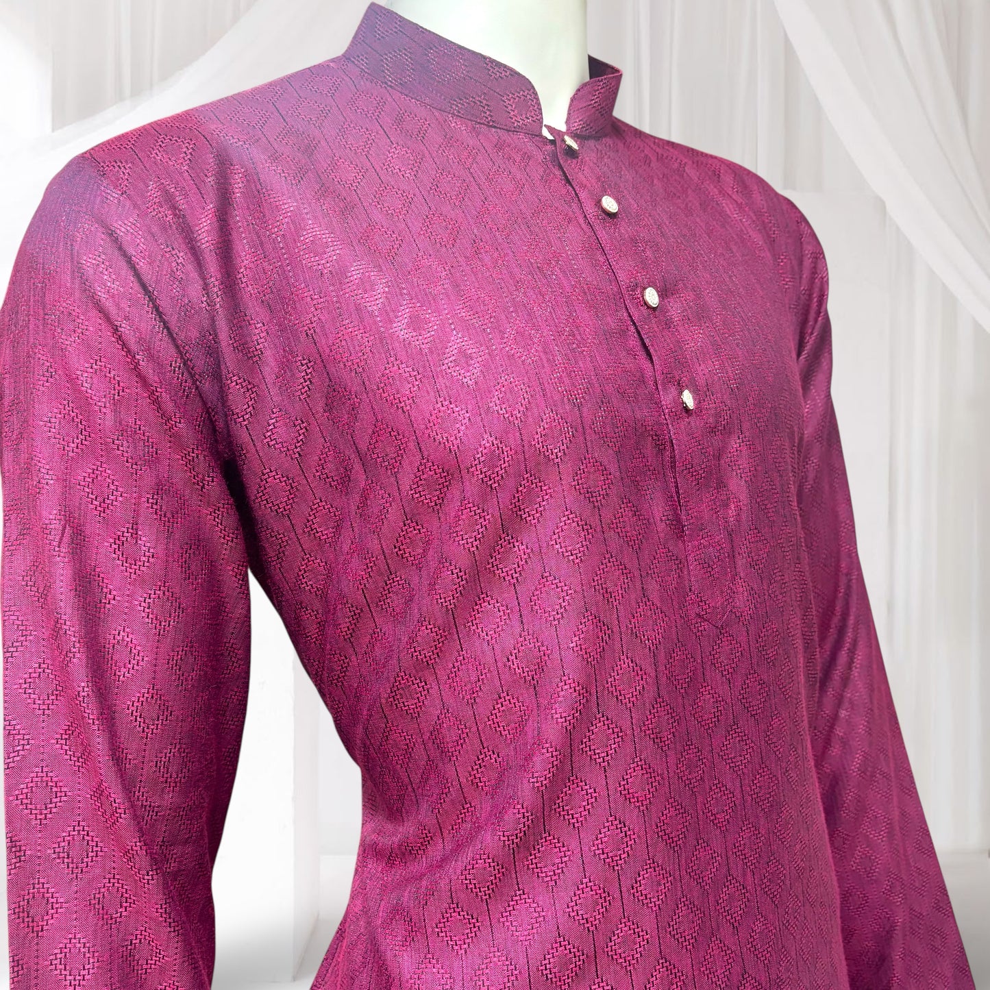 "Tarav" Self weave fabric kurta.