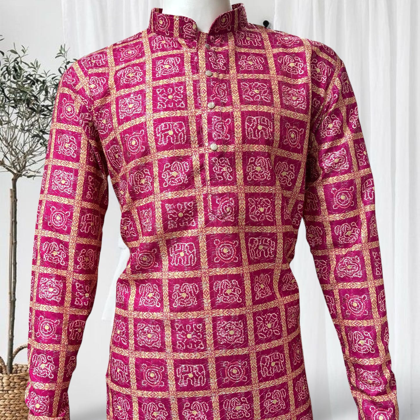 "Shlok" Bandhani Kurta.
