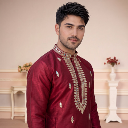 "Bhavya" Premium mirror and thread work kurta.