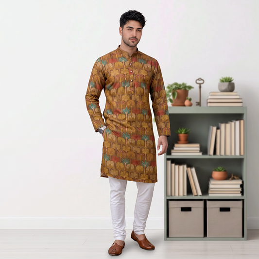 "Shelak" Premium digital printed kurta with foil.