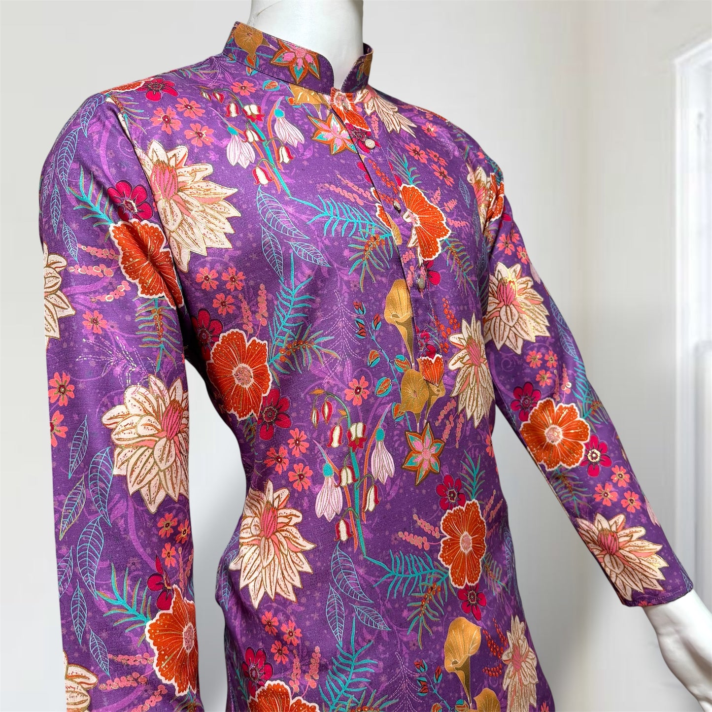 "Mishay" Digital and foil printed kurta.