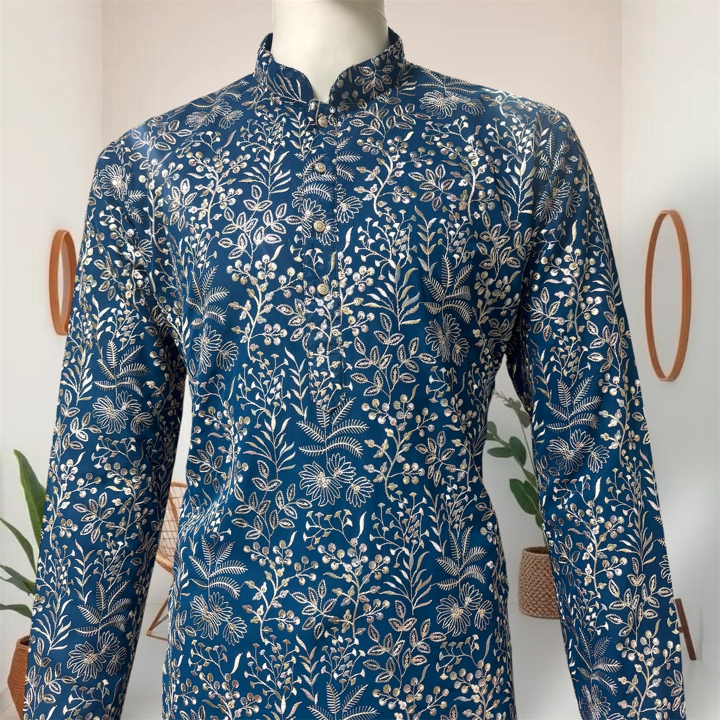 "Aviraj" Premium thread and sequins work kurta and lining.