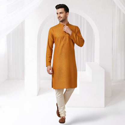"Tarav" Self weave fabric kurta.