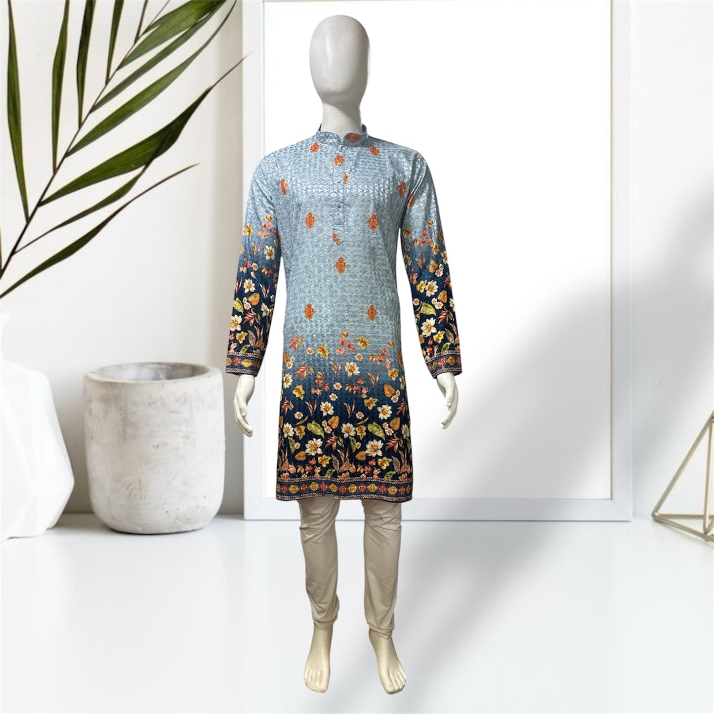 "Vishal" Premium shaded kurta with thread embroidery.