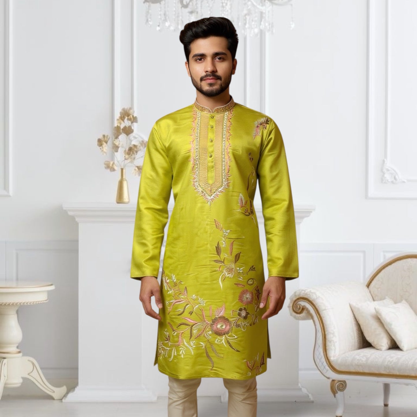 "Sanav" Premium embroidery kurta.