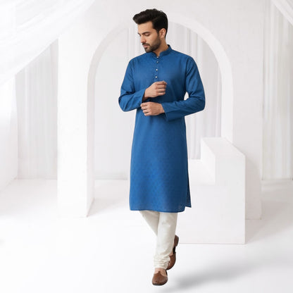 "Tarav" Self weave fabric kurta.