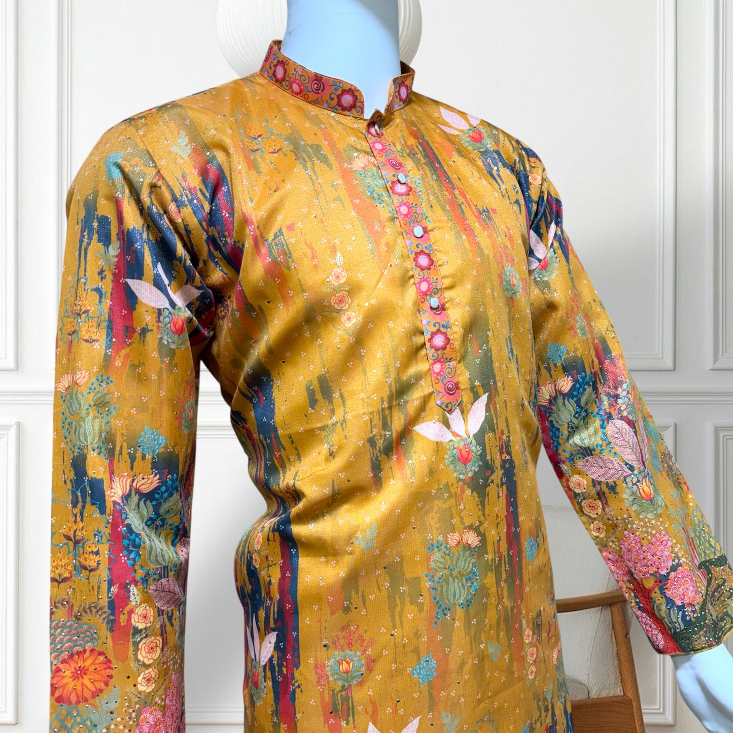 "Krishang" Premium digital printed kurta with lining.