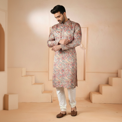 "Nihaar"  Premium cotton printed kurta.