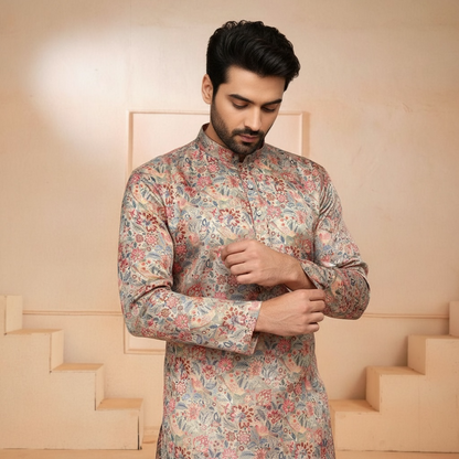 "Nihaar"  Premium cotton printed kurta.