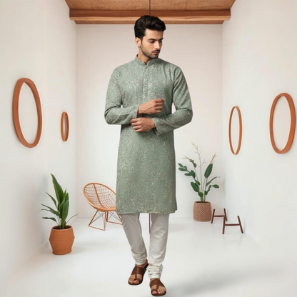 "Aviraj" Premium thread and sequins work kurta and lining.