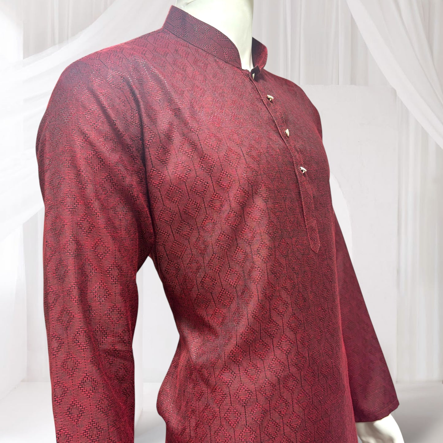 "Tarav" Self weave fabric kurta.