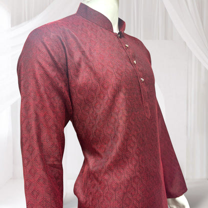 "Tarav" Self weave fabric kurta.