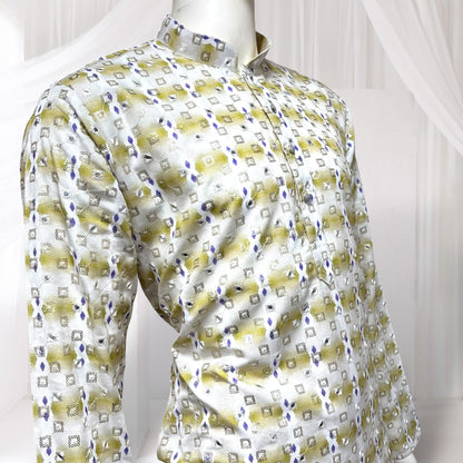 "Dhruv" Premium cotton kurta with delicate thread, sequins and mirror work.